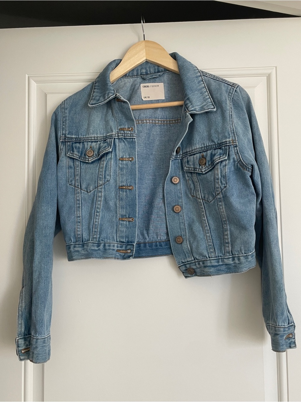 ASOS Light Blue Cropped Denim Jacket